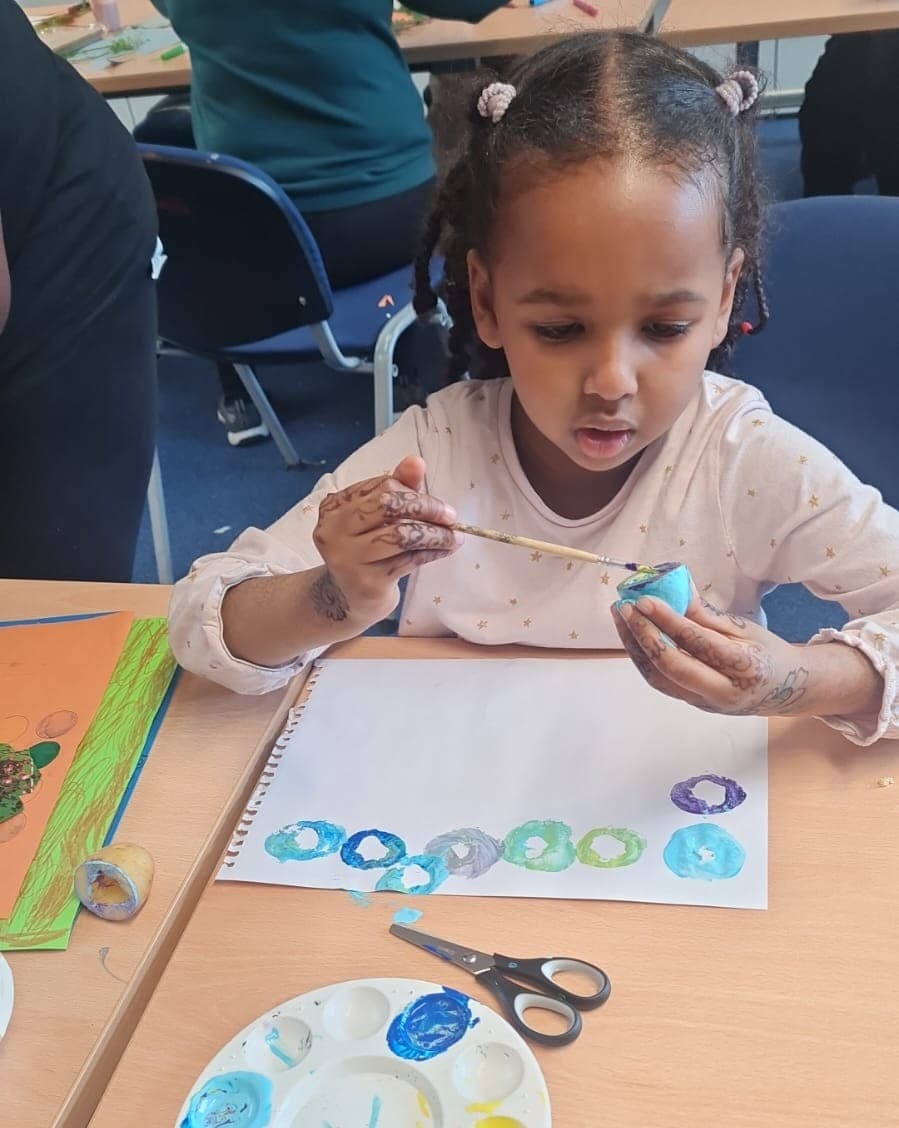 Young person painting at Youth Active